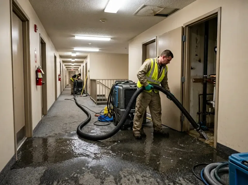 multi-unit-apartment-hallway-f-005 — frequently asked questions, Emergency Burst Pipe Water Extraction & Removal in Cornvill…